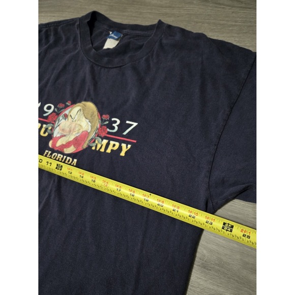 Vintage Disney Grumpy T-Shirt Mens XL Blue Double-Sided Cotton - Picture 6 of 8